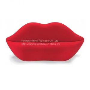 Modern Home Furniture Living Room Lip Shaped Sexy Red Lip Sofa thumbnail-2