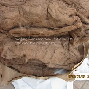 Brown Color Good Wear Resistance Pure Alpaca Wool Fiber Raw Camel Hair thumbnail-5