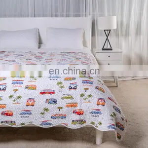 Reversible Kids Quilt Set King Size Lightweight Bedspread Printed Bed Cover All Season Coverlet Bed Set thumbnail-2