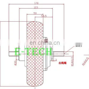 High Quality 8" 36v 350w Brushless Scooter Hub Motor thumbnail-6