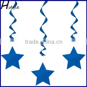 Metallic Dangling Silver Star Swirls /Silver Star Hanging Decoration /Wall Decoration SD057 thumbnail-5