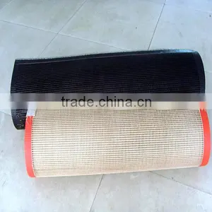 Systems 1*1/2*2/4*4/10*10 Hole Teflon Open Mesh Belt Brown With Bull Nose Joint High Temperature Made in China thumbnail-1