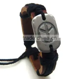 Fashion Leather Wrap Adjustable Bracelet Wholesale thumbnail-1