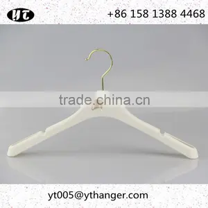 White Plastic Hanger and Pants Hanger With Custom Logo for Clothes thumbnail-2