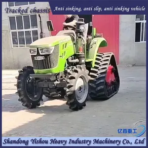 Tractor Modification With Anti Sinking Half Chain Track for Stable and Reliable Swamp Leveling thumbnail-1