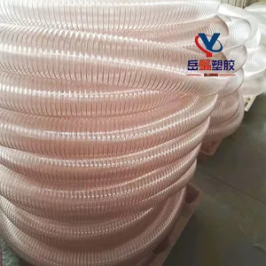 Woodworking Sawdust Vacuuming Ventilation Polyurethane HosePU Steel Wire HoseWear-resistant Telescopic Ventilation Suction Pipe thumbnail-2