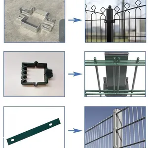 2D Double Wire Mesh Fence Heavy Duty Twin Wire Fence Panel Powder Coated Galvanized Fencing for Industrial and Commercial thumbnail-5