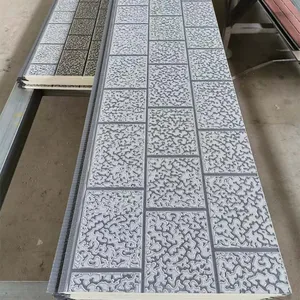 Hot Selling Polyurethane Sandwich Panel Waterproof Metal Carved Panel Factory Workshop Cold Storage Office Building Wall thumbnail-4