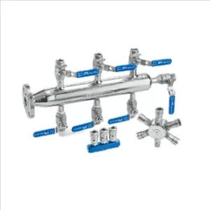JPE Gas Distribution Manifold D3‑S6‑08RTJCL3AM‑D25S2‑4V04FN‑V04FN Multi‑port Gas Supply Manifold thumbnail-1
