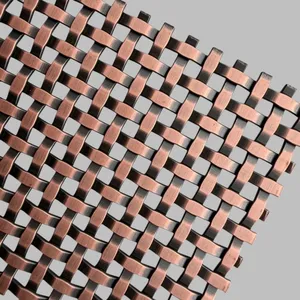 Durable, New-style Stainless Steel Woven Decorative Wire Mesh, Suitable for Elevator Car Decoration thumbnail-5