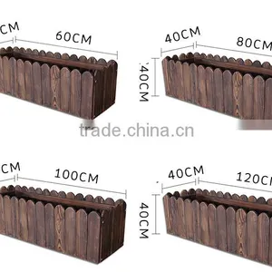 Wooden Planter/Wholesale Cheap Wooden Box Flower Pots thumbnail-6