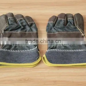 Cow Leather Welding Gloves With Canvas Back of Hand thumbnail-1