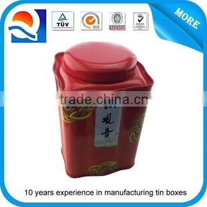 Lovely Food-grade Airtight Irregular Tea Tin Box Airtight Tea Tins thumbnail-3