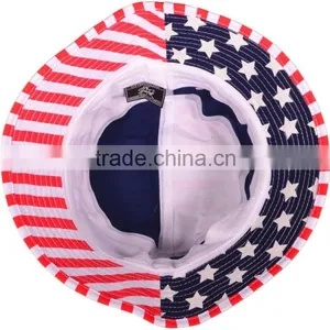 Wholesale Cool Mens Beer Funny Tie Dyed American Flag Bucket Hat thumbnail-4