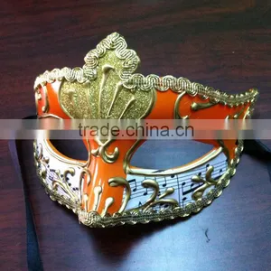 Masquerade Mask Princess Venice Men and Women Half Face Black Lace Metal Hollow Mask thumbnail-6