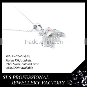 Wholesale Designs Donkey Pendant 925 Silver , Rhodium Plated Necklace Pendant for Kids Wear thumbnail-3