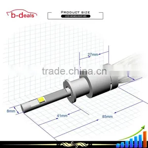 B-Deals High Power R3 6000k 4800LM Plug and Play h3 Led Auto Headlight thumbnail-4