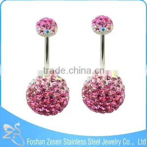 China Factory Medical Steel Aqua Crystal Ball Beautiful Navel Piercing Jewelry Photo thumbnail-4