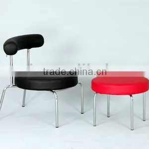 Black Red PVC Seat Chair thumbnail-1