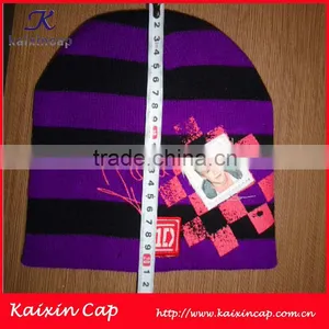 Pink Girl Fashion Acryl Beanie Hat 100% Acryl Knit Cap thumbnail-1