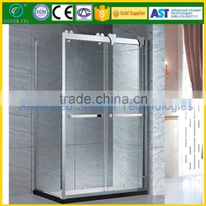Sliding Glass Shower Cabin Brass Hinge and Handle thumbnail-1