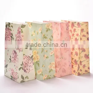 New Flower Printing Paper Bags Gift Bags Party Lolly Favour Wedding Packaging Wholesale thumbnail-1