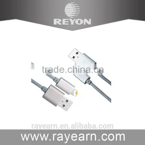 REYON Cheap Nylon Fabric Braided Slim Usb Cable for Iphone ,usb Data Cable, Usb Cabel for Charger thumbnail-2