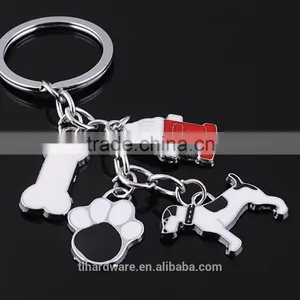 Lovely Dog Bone Sole Feeding-bottle Keychain Keyring in Lot Fashion Key Chain Set a String of Bag Charm Pendant Trinket Gift thumbnail-2