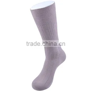 High Quality Pure Cotton Blank Color Dress Crew Socks Men thumbnail-2