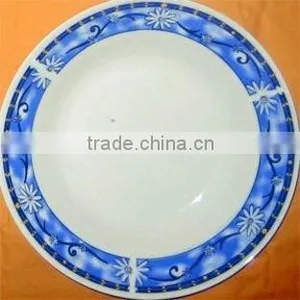 Daily Use White Ceramic Porcelain Fruit Plate With Cut Edge / Ceramic Fruit Plate With Flower Design thumbnail-3