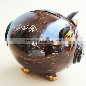 Coconut Shell Money Bank Boxes thumbnail-1