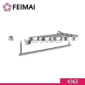 Wall Mounted Shelf Towels Bath Set Expandable Towel Rack Holder thumbnail-3