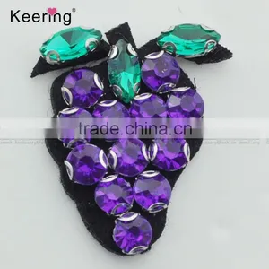 2017 Spring Beaded Purple Grape Patch for Decoration WPHB-038 thumbnail-4