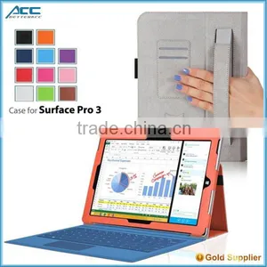 Surface Pro 3 Case, Leather Case Cover for Microsoft Surface Pro 3 With Handhold thumbnail-3