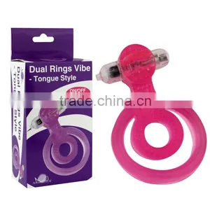 Sex Toy Dual Rings Vibe - Tongue Style thumbnail-1