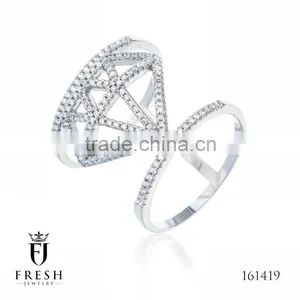 Fashion 925 Sterling Silver Ring - 161419 , Wholesale Silver Jewellery, Silver Jewellery Manufacturer, CZ Cubic Zircon AAA thumbnail-1