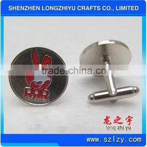 Soft Enamel Rabbit Cufflinks Wholesale Silver Plated Metal Cufflinks thumbnail-1