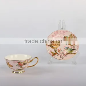 200ML Personalized Fine Bone China Porcelain Tea Coffee Cup and Saucer Sets thumbnail-3