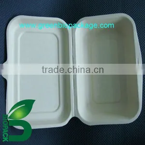 100% Biodegradable Straw Pulp Food Boxes (clamshell) thumbnail-1