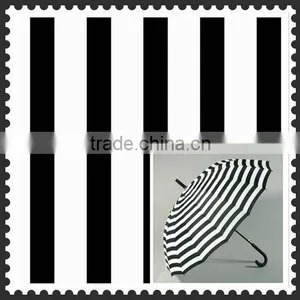 190T Polyester Black and White Stripe Printing Taffeta Umbrella Fabric thumbnail-1