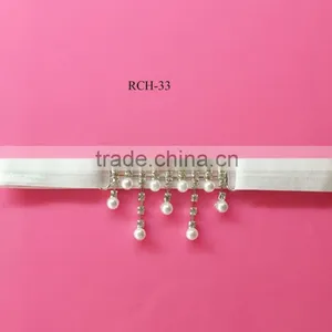 2015 Hot Selling Factory Price Pearl and Rhinestone Connector Decoration Headband (RCH-33) thumbnail-1