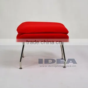 Replica Womb Chair Foot Stool - Red Wool Fabric thumbnail-4