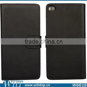 Leather Card Slot Flip Cover With Stand for Huawei Ascend P8 Case thumbnail-1