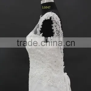2016 Best Sellinig Dress! Elegant Slim A-line Venice Lace With Delicate Beading Wedding Dress thumbnail-3