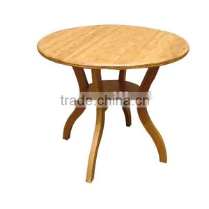 Folded Leisured-Round Bamboo Coffee Table thumbnail-1