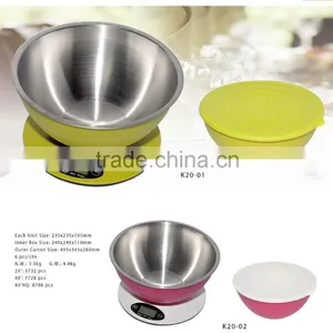 Digital Kitchen Scale With 5kg/11lbs Maximum Capacity With Bowl thumbnail-1