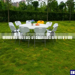 New Strong 200cm Plastic Folding Round Banquet Table thumbnail-1