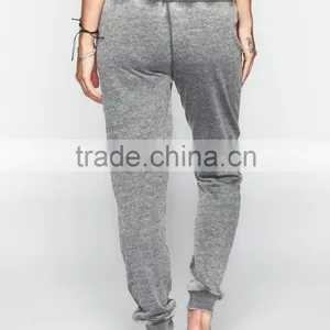 100% Cotton Frech Terry or Fleece Acid Washed Jogger Pants for Women thumbnail-3
