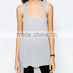 OEM Service Latest Design Women Clothes Tops Long Women Tank Top thumbnail-5