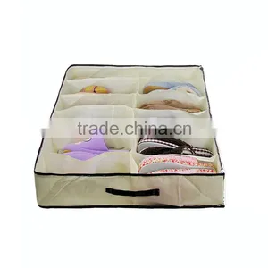 12 Grids Underbed Shoe Organizer / Shoe Storage Box thumbnail-3